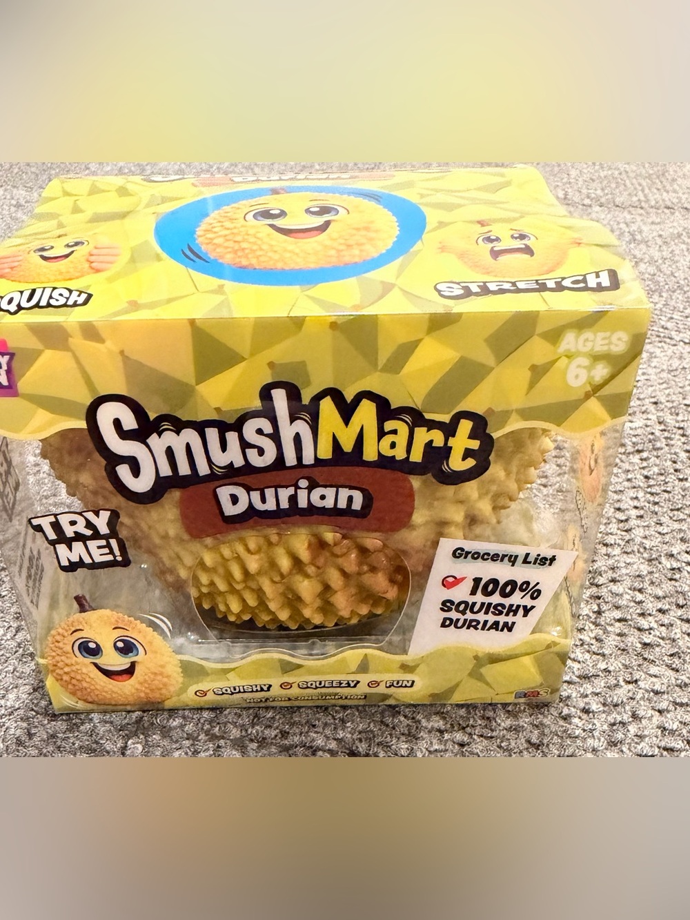 Smushmart Five below Durian Squishy Toy - Yellow